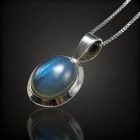 Labradorit ezüst medál