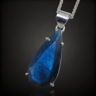 Labradorit ezüst medál