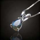 Labradorit ezüst medál