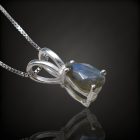 Labradorit ezüst medál