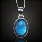 Labradorit ezüst medál