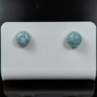 Larimár ezüst fülbevaló