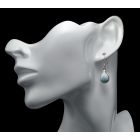 Larimár ezüst fülbevaló