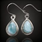 Larimár ezüst fülbevaló