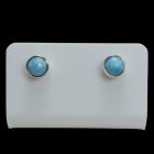 Larimár ezüst fülbevaló