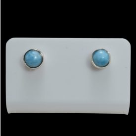 Larimár ezüst fülbevaló