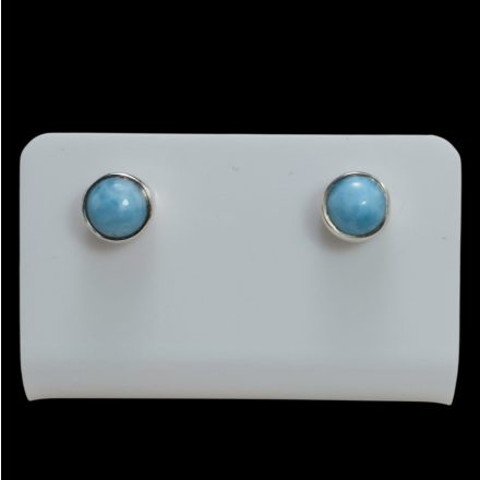 Larimár ezüst fülbevaló