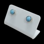 Larimár ezüst fülbevaló