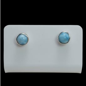 Larimár ezüst fülbevaló