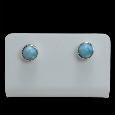 Larimár ezüst fülbevaló