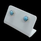 Larimár ezüst fülbevaló