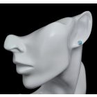 Larimár ezüst fülbevaló