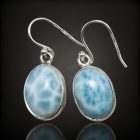 Larimár ezüst fülbevaló