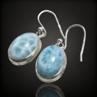 Larimár ezüst fülbevaló