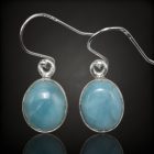 Larimár ezüst fülbevaló