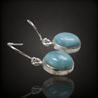 Larimár ezüst fülbevaló