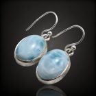 Larimár ezüst fülbevaló