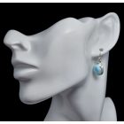Larimár ezüst fülbevaló