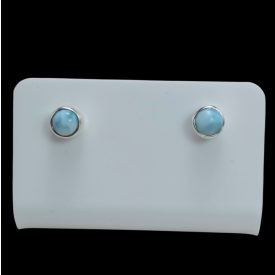 Larimár ezüst fülbevaló