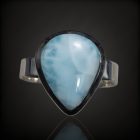 Larimár ezüst gyűrű