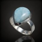 Larimár ezüst gyűrű