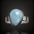 Larimár ezüst gyűrű