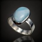 Larimár ezüst gyűrű