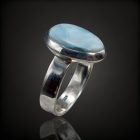 Larimár ezüst gyűrű