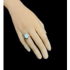 Larimár ezüst gyűrű