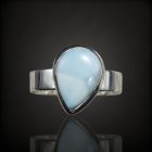 Larimár ezüst gyűrű