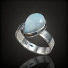 Larimár ezüst gyűrű