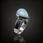 Larimár ezüst gyűrű