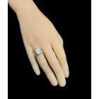 Larimár ezüst gyűrű