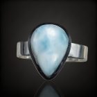 Larimár ezüst gyűrű