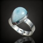 Larimár ezüst gyűrű