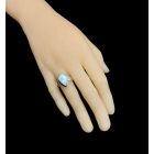 Larimár ezüst gyűrű