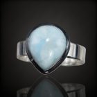 Larimár ezüst gyűrű