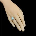 Larimár ezüst gyűrű