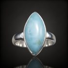 Larimár ezüst gyűrű