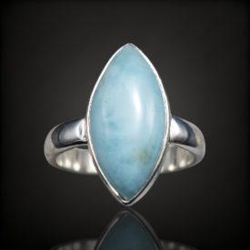 Larimár ezüst gyűrű