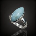 Larimár ezüst gyűrű
