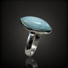 Larimár ezüst gyűrű