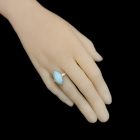 Larimár ezüst gyűrű