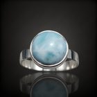 Larimár ezüst gyűrű