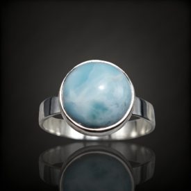 Larimár ezüst gyűrű