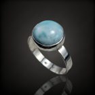 Larimár ezüst gyűrű