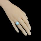 Larimár ezüst gyűrű