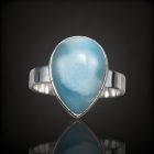 Larimár ezüst gyűrű