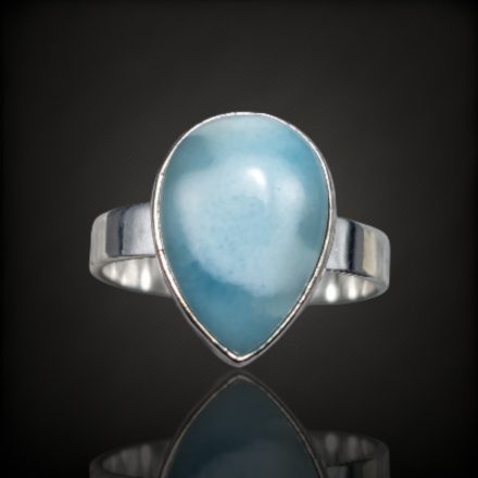 Larimár ezüst gyűrű