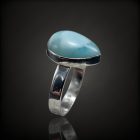 Larimár ezüst gyűrű